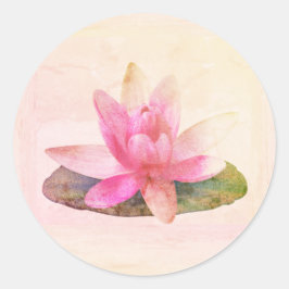 ENVELOPE SEAL STICKER : PINK LOTUS