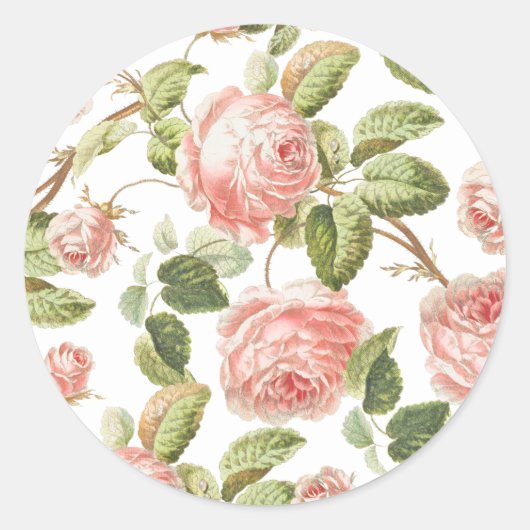 ENVELOPE SEAL STICKER: ROZEN RONDE STICKER (Voorkant)