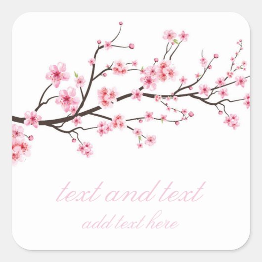 ENVELOPE SEAL STICKER : SAKURA BLOSSOMS (Voorkant)