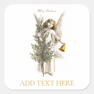 ENVELOPE SEAL STICKER : VINTAGE CHRISTMAS ANGEL