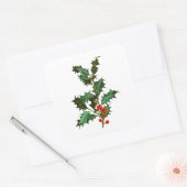 ENVELOPE SEAL STICKER : VINTAGE CHRISTMAS HOLLY (Envelop)
