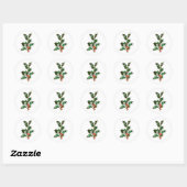 ENVELOPE SEAL STICKER : VINTAGE CHRISTMAS HOLLY (Vel)