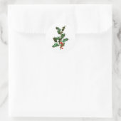 ENVELOPE SEAL STICKER : VINTAGE CHRISTMAS HOLLY (Tas)