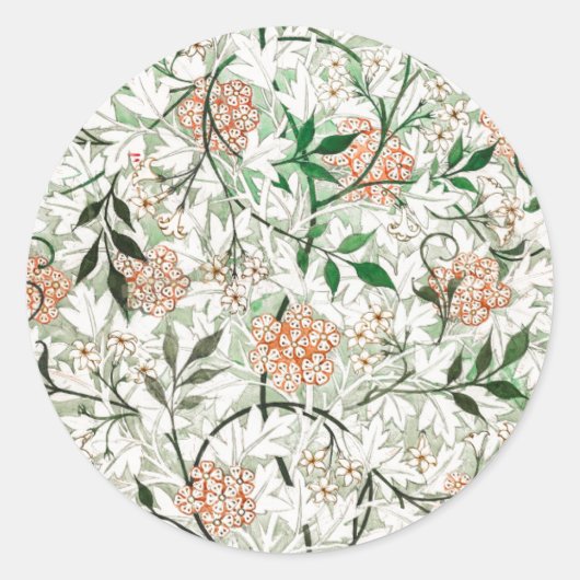 ENVELOPE SEAL STICKER : WILLIAM MORRIS : JASMINE (Voorkant)