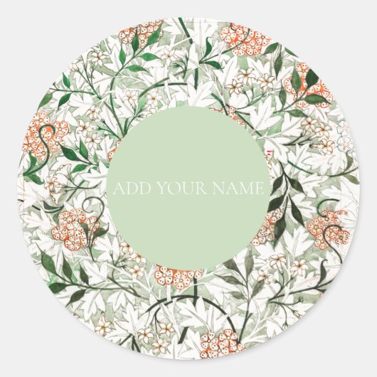 ENVELOPE SEAL STICKER : WILLIAM MORRIS : JASMINE (Voorkant)