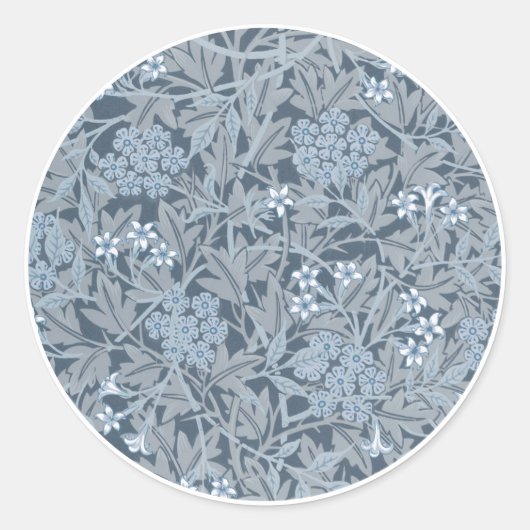 ENVELOPE SEAL : WILLIAM MORRIS : JASMINE RONDE STICKER (Voorkant)