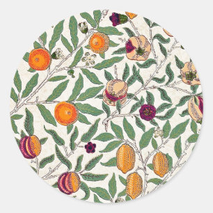 ENVELOPE SEAL WILLIAM MORRIS : POMEGRANATEN RONDE STICKER