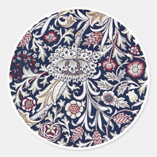 ENVELOPE SEAL : WILLIAM MORRIS : TRENT ONTWERP RONDE STICKER (Voorkant)