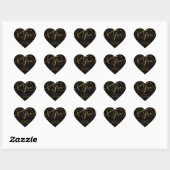 Envelope Seals Script Forever in Love Gold Glitter Hart Sticker (Vel)