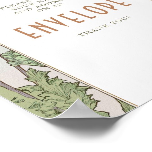 Envelope Sign Guests Art Nouveau door Mucha Poster (Hoek)