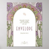 Envelope Sign Guests  Art Nouveau door Mucha Poster (Voorkant)