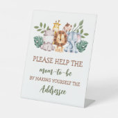 Envelope Station Sign Baby shower Boy Oerwoud Reclamebord Met Voetstuk (Voorkant)