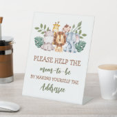 Envelope Station Sign Baby shower Boy Oerwoud Reclamebord Met Voetstuk (Insitu)