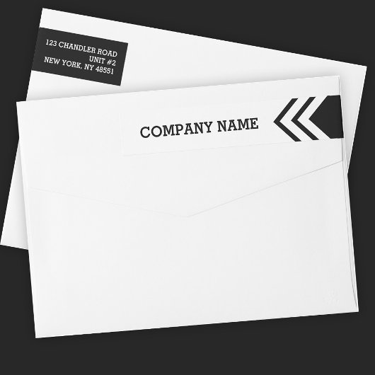 Envelope Sticker Faux Folie Return Address Label