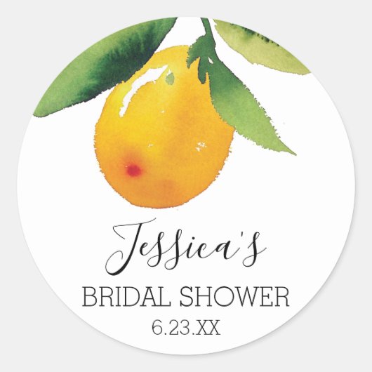 Envelope verzegelt Lemon Citrus Favor Stickers (Voorkant)