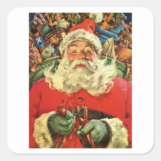 ENVELOPE ZEGEL : OUDE KERST : Kerstman (Voorkant)