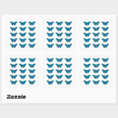 ENVELOPE ZEGEL STICKER: BLAUWE VLINDER (Vel)