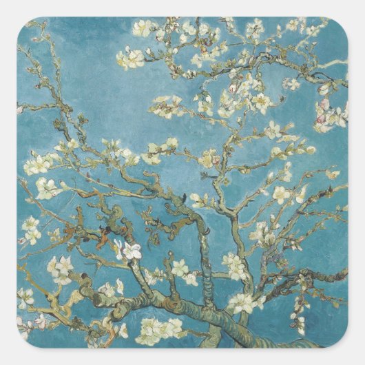 ENVELOPE ZEGEL STICKER : VAN GOGH : AMANDELBLOESEM (Voorkant)