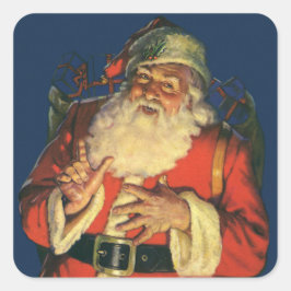 ENVELOPE ZEGEL : VINTAGE KERST : Kerstman
