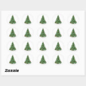 ENVELOPE ZEGELSTICKER: KERSTBOOM RONDE STICKER (Vel)