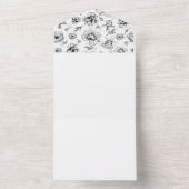 Envelopontwerp. Stijl Lijn kunst All In One Uitnodiging (Binnen)