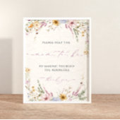 Enveloppe adresseren Wilde Bloemen Baby Shower Poster