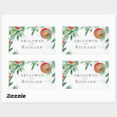 enveloppe voor zomerfruit rechthoekige sticker (Vel)