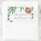 enveloppe voor zomerfruit rechthoekige sticker (Tas)