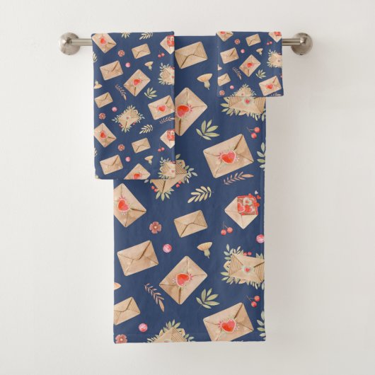 Enveloppen en hart bad handdoek (Insitu)