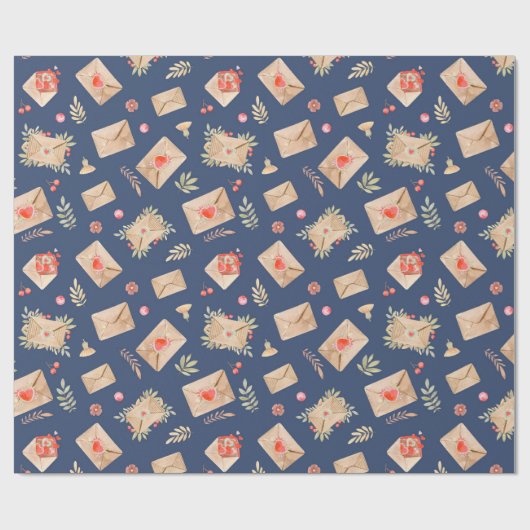 Enveloppen en hart cadeaupapier (Vlak)