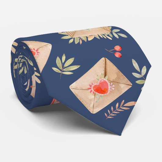 Enveloppen met hart stropdas (Opgerold)