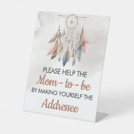 Enveloppostteken Dreamcatcher Baby shower Reclamebord Met Voetstuk