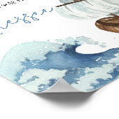 Envelopstation voor het Baby shower van de nautisc Poster (Hoek)