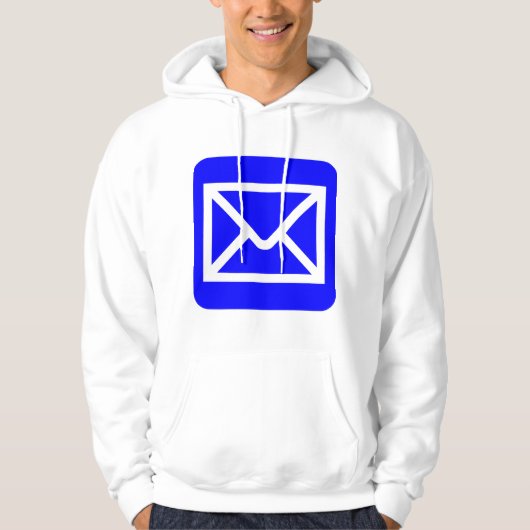 Envelopteken - blauw hoodie (Voorkant)
