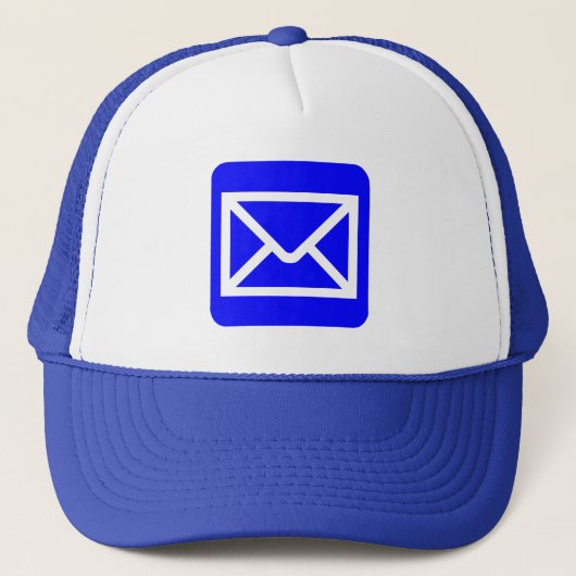 Envelopteken - blauw trucker pet (Voorkant)
