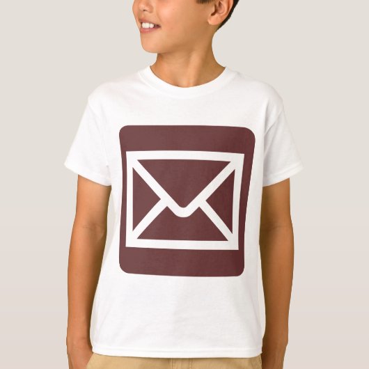 Envelopteken - Donkerbruin T-shirt (Voorkant)