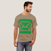 Envelopteken - groen gras t-shirt (Voorkant volledig)