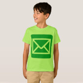 Envelopteken - groen gras t-shirt (Voorkant volledig)