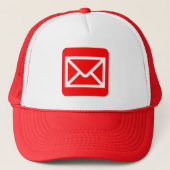 Envelopteken - rood trucker pet (Voorkant)