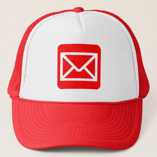 Envelopteken - rood trucker pet (Voorkant)