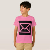 Envelopteken - zwart t-shirt (Voorkant volledig)