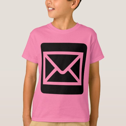 Envelopteken - zwart t-shirt (Voorkant)