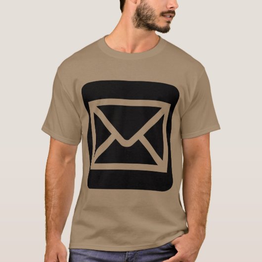 Envelopteken - zwart t-shirt (Voorkant)