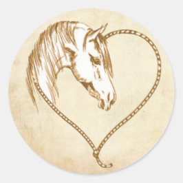 Envelopverbinding Western huwelijksetiket, sticker