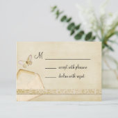  envelopvlinder RSVP Kaartje (Staand voorkant)