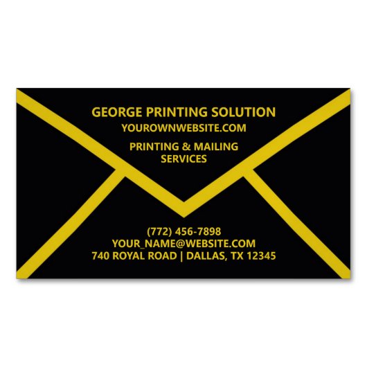 Envelopvorm Uniek Magnetisch Visitekaartje (Voorkant)