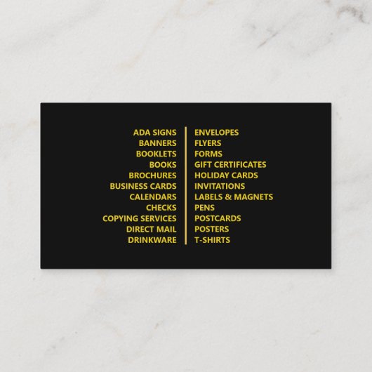 Envelopvorm Uniek Visitekaartje (Achterkant)