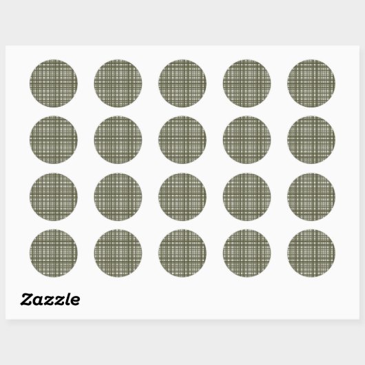 Envelopzegels - Olive Tweed Ronde Sticker (Vel)