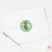 Enviro Green Bee Earth Day Gear Ronde Sticker (Envelop)
