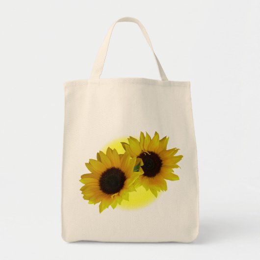Enviro-vriendelijke zonnebloempjes voor Canvas tas (Voorkant)
